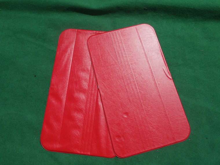 1x11x693_kl Satz Türverkleidungen Kunststoff rot Fiat 500 F