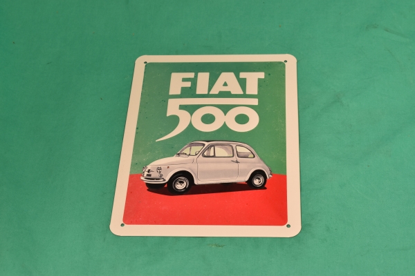 Blechschild Fiat 500 Tricolore