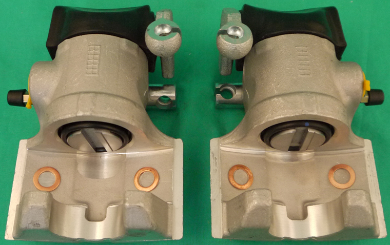 8x7x125_kl Paar Bremszangen hinten (NEU) Fiat X 1/9, 124 34mm