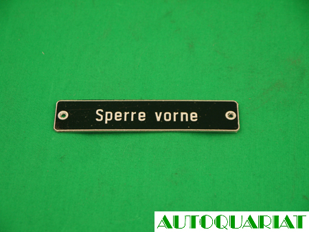 3x11x982 Schild Sperre vorne