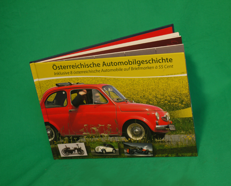 13xMarkenbuch Österreichische Automobilgeschichte Briefmarkenbuch