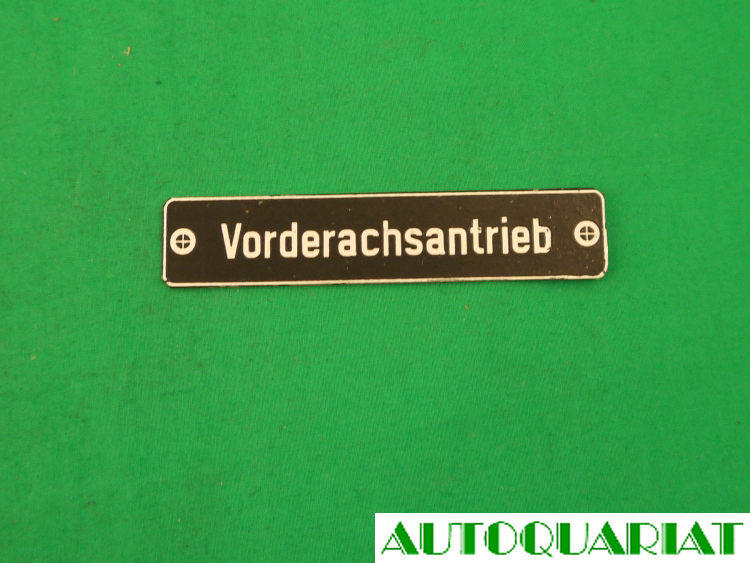 Schild Vorderachsantrieb