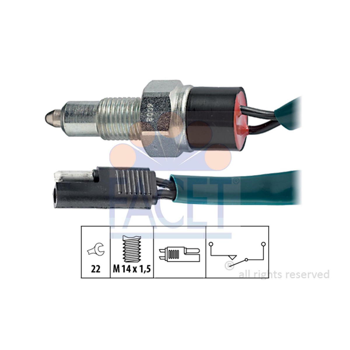 Rückfahr- scheinwerferschalter X1/9 5G Rückfahr- scheinwerferschalter X1/9 5G