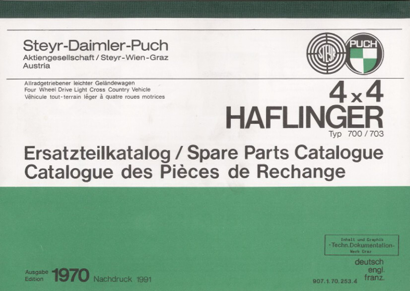 Ersatzteilkatalog Haflinger