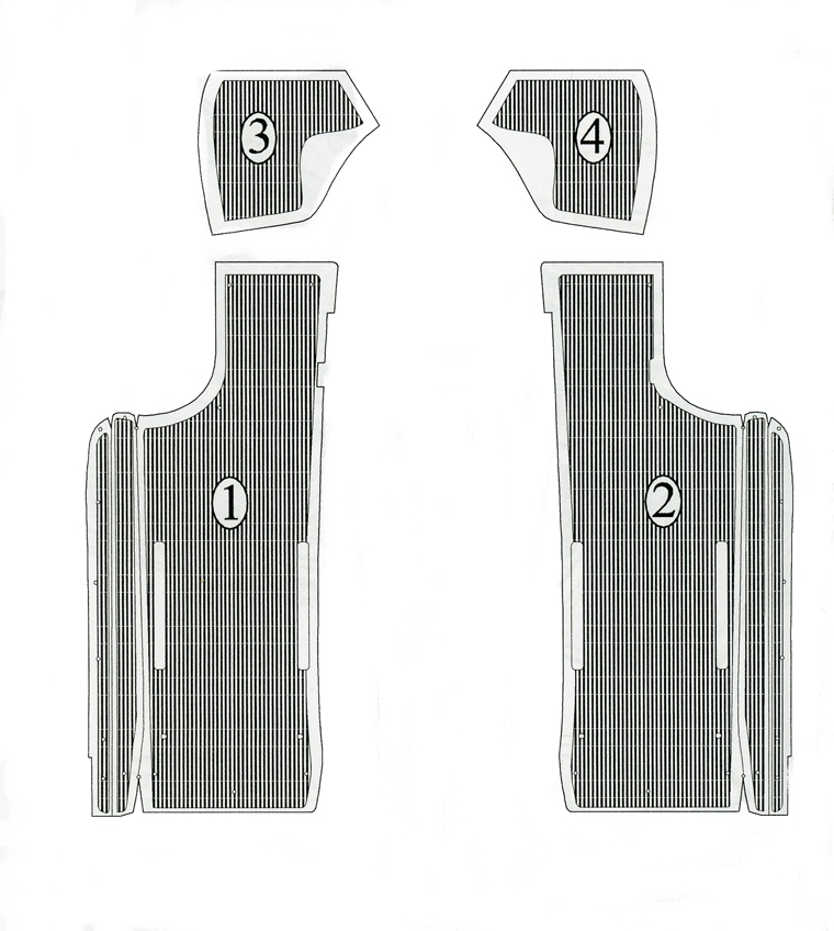 Bodenmattensatz 4-teilig 57-58