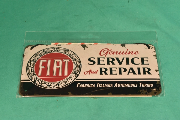 4x15x303_kl Blechschild Fiat Service