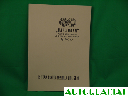 3x13x301 Werkstatthandbuch Haflinger