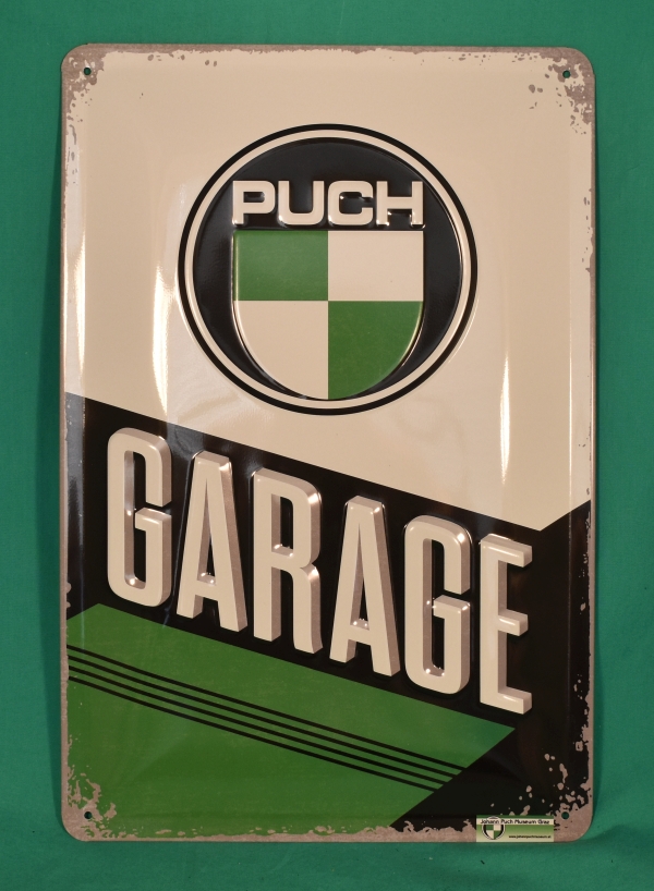 Blechschild Puch Garage