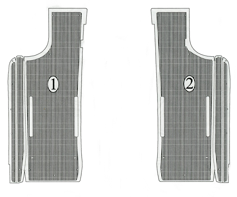 Bodenmattensatz 2 -teilig 57-58