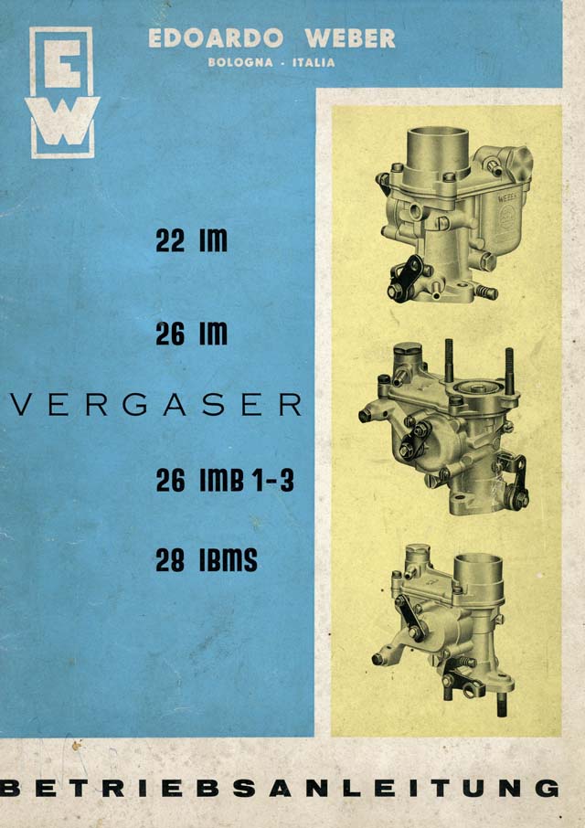 Reparaturanleitung Weber 28 Stand 1960