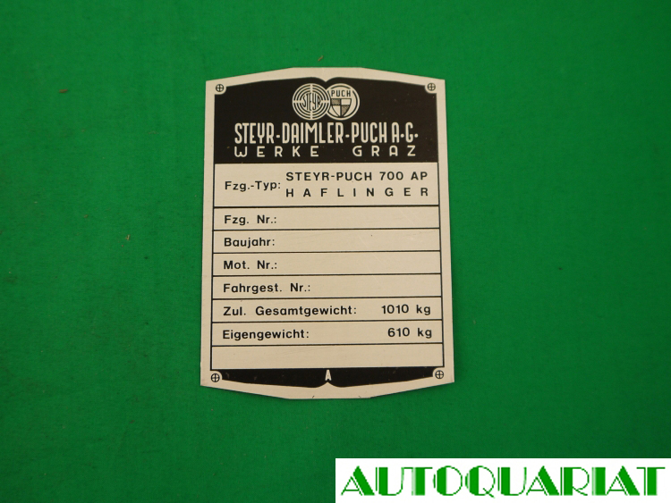 3x11x941 Typenschild 700AP